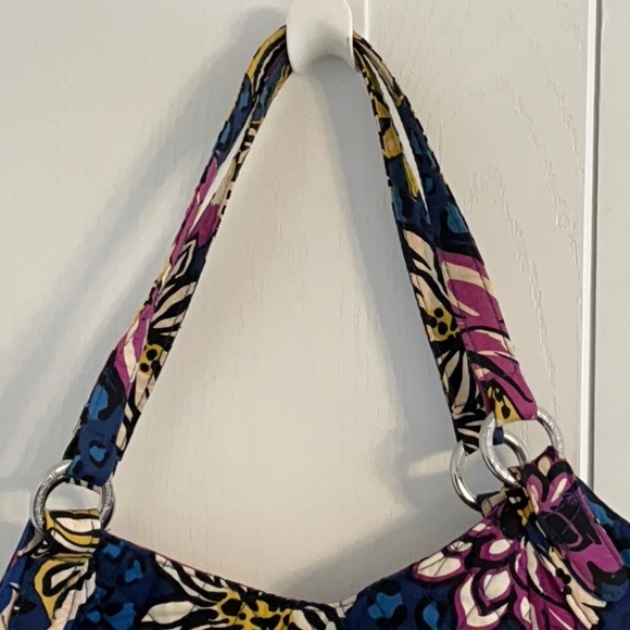Vera Bradley Crescent Handbag African Violet Purse/Tote - Picture 4 of 7